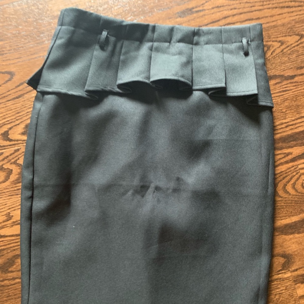 Limited ruffled waist business pencil skirt